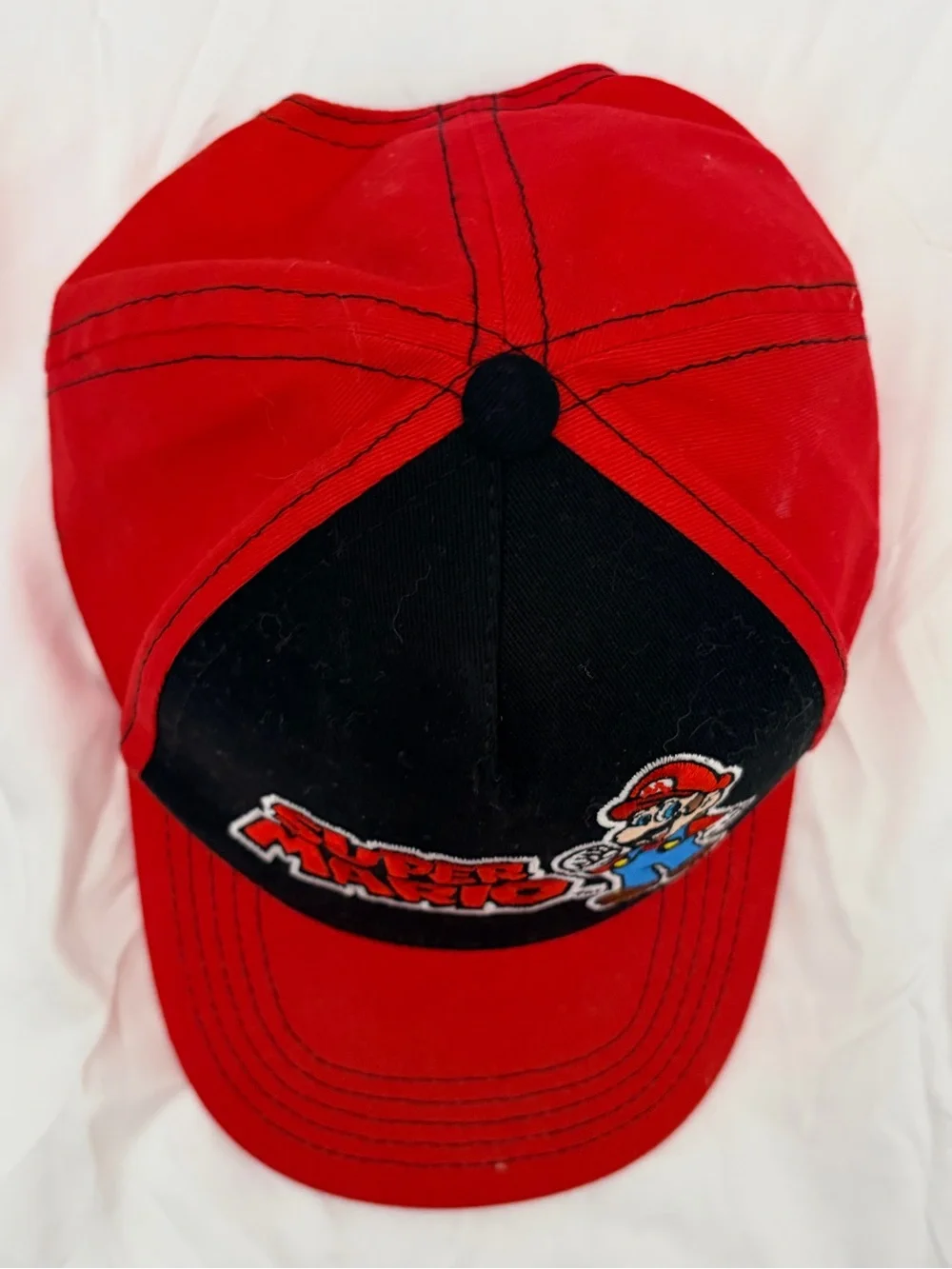 Nintendo Super Mario Red and Black Kids Baseball Hat